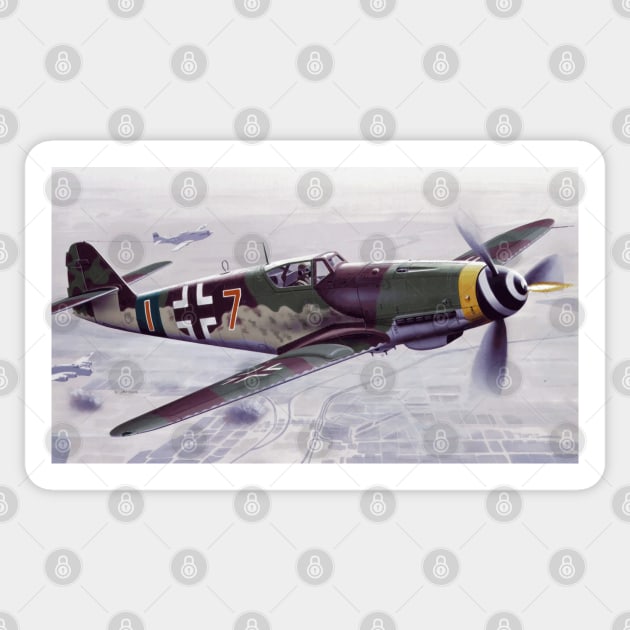 Messerschmitt Bf 109 Sticker by Aircraft.Lover